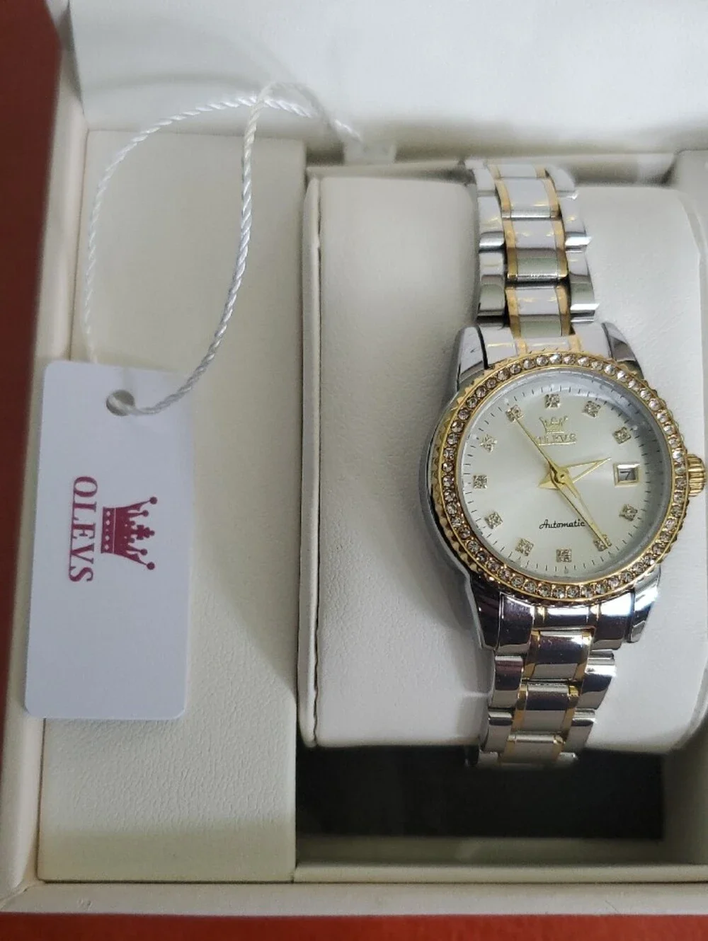 OLEVS Women’s Two-Tone Gold and Silver Bracelet Watch